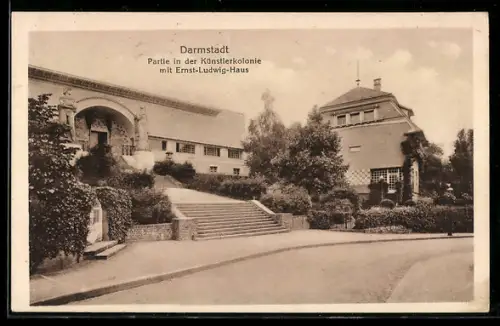 AK Darmstadt, Künsterkolonie mit Ernst Ludwig-Haus