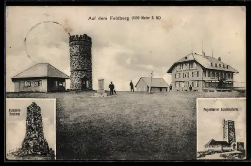 AK Feldberg, Bismarck-Denkmal, Projektierter Aussichtsturm