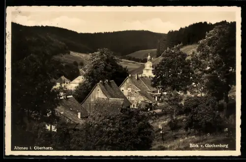 AK Altenau i. Oberharz, Blick auf den Ort vom Glockenberg