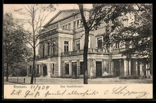 AK Bremen, Blick zum Stadttheater