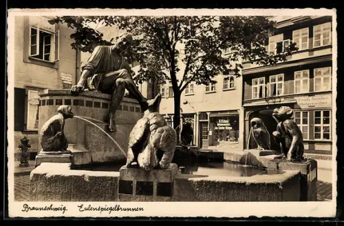 AK Braunschweig, Der Eulenspiegelbrunnen, Malermeister Sander