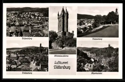 AK Dillenburg, Wilhelmsturm, Marbachtal