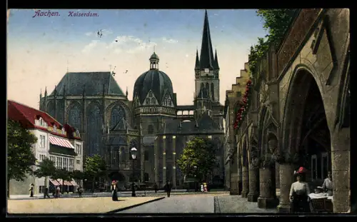 AK Aachen, Kaiserdom, Panorama