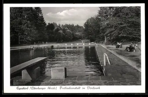 AK Egestorf / Lüneburger Heide, Freibadanstalt im Dorfpark