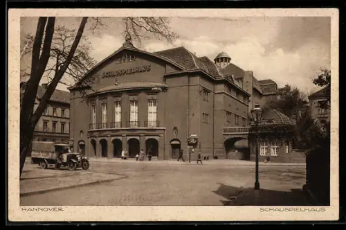 AK Hannover, Strassenpartie am Schauspielhaus