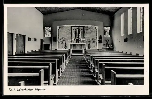 AK Schotten, Innenansicht der kath. Pfarrkirche