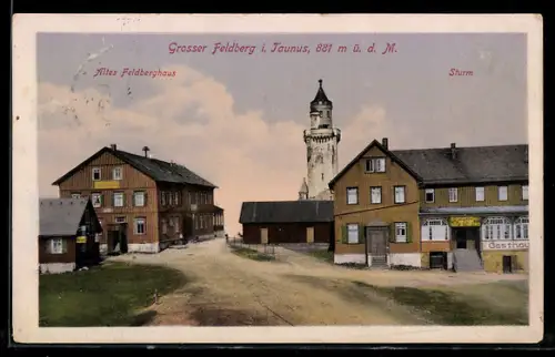 AK Feldberg i. Taunus, Altes Feldberghaus und Gasthaus Sturm