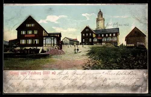 AK Feldberg i. T., Gasthäuser auf dem Gipfel