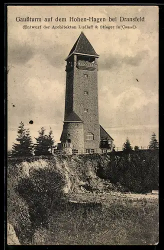 AK Dransfeld, Gaussturm auf dem Hohen-Hagen