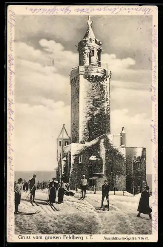 AK Grosser Feldberg i. T., Aussichtsturm