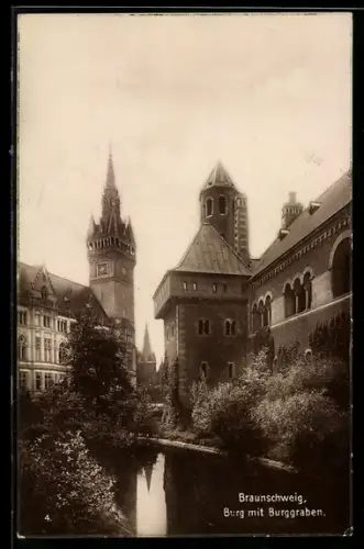 AK Braunschweig, Burg mit Burggraben