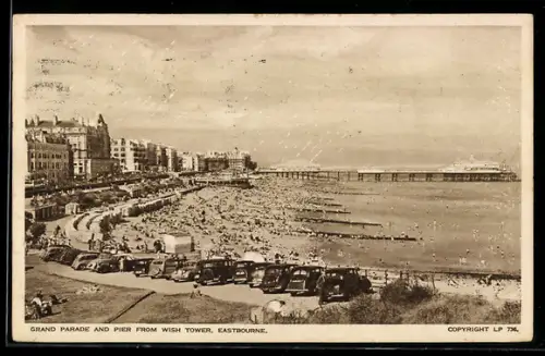 AK Eastbourne, Grand Parade and Pier from Wish Tower
