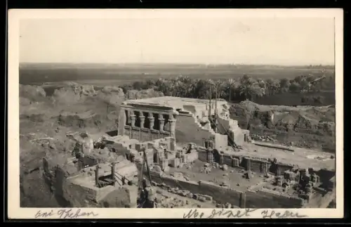 Foto-AK Theben, Medinet Habu