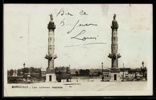 AK Bordeaux, Les colonnes rostrales