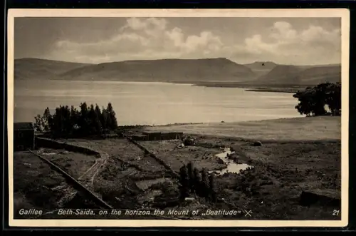 AK Beth-Saida /Galilee, On the horizon the Mount of Beatitude