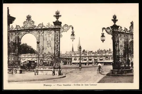 AK Nancy, Place Stanislas, Grilles de Jean Lamour