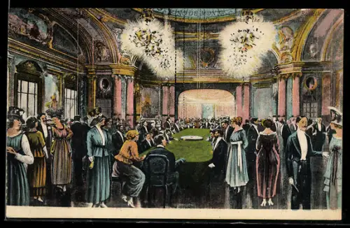 AK Monte Carlo, Roulette-Saal im Casino