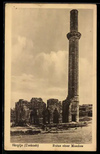 AK Skoplje /Ueskueb, Ruine einer Moschee