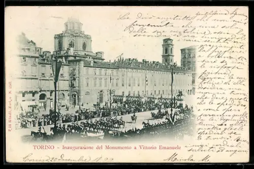 AK Torino, Inaugurazione del Monumento a Vittorio Emanuele