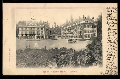 AK Genova, Eden Palace Hôtel con giardino e fontana