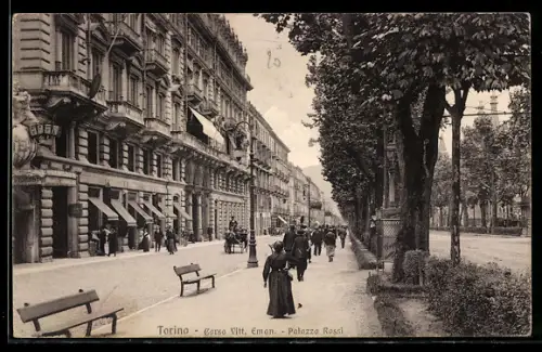 AK Torino, Corso Vittorio Emanuele, Palazzo Rossi