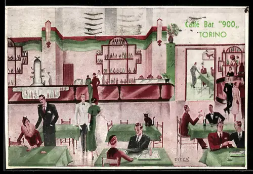 AK Torino, Interni del Caffè Bar 900, Corso Nicola Bonservizi