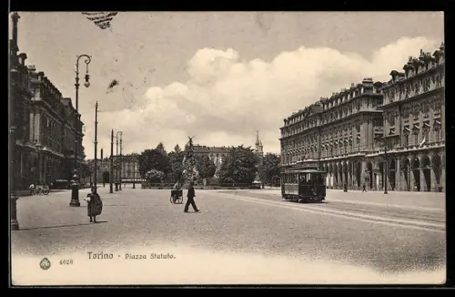 AK Torino, Piazza Statuto, Strassenbahn