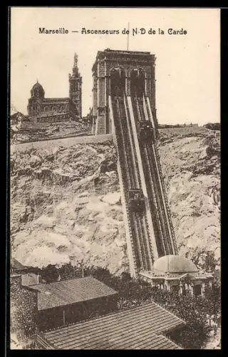 AK Marseille, Ascenseurs N.-D. de la Garde
