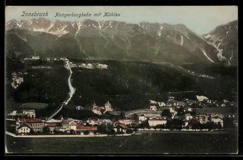 AK Innsbruck, Mühlau, Hungerburgbahn mit Mühlau