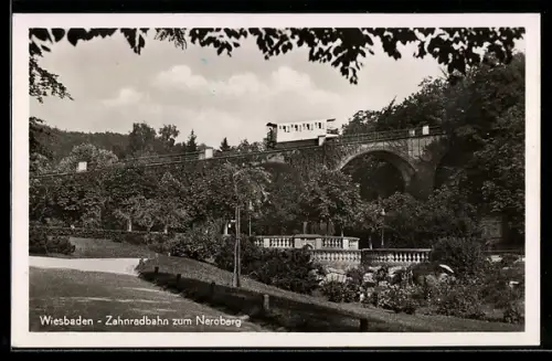 AK Wiesbaden, Zahnradbahn zum Neroberg, Viadukt
