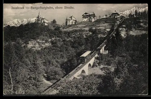 AK Innsbruck, Hungerburgbahn, obere Strecke
