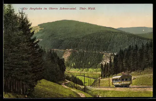 AK Bergbahn Obstfelderschmiede-Lichtenhain-Oberweissbach im oberen Schwarzatal