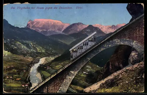 AK Bozen, Die Virgilbahn gegen die Dolomiten