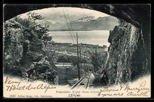 AK Funiculaire Vevey-Mont-Pelerin, Bergbahn