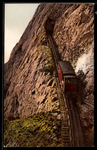 AK Pilatus, Pilatusbahn, Fahrt auf der Eselwand