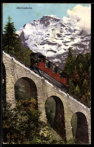AK Viadukt mit Mürrenbahn