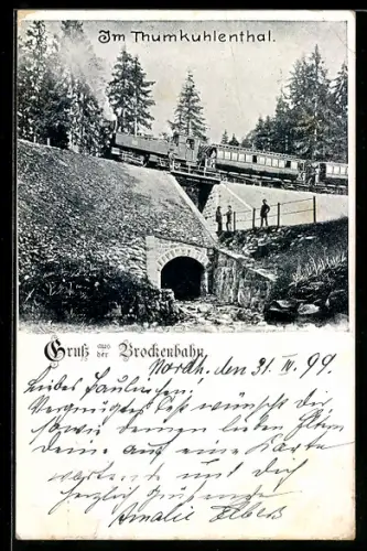 AK Brocken, Brockenbahn im Thumkuhlenthal