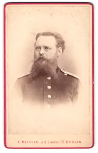 Fotografie E. Milster, Berlin, Unter den Linden 13, Offizier Reber von II. Bayer. Feldartillerie-Regiment Würzburg