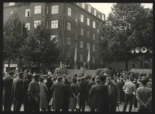 Fotografie Ansicht Kopenhagen, Schnappschuss während der Proteste gegen die US-Amerikanische Aggression gegen Libanon