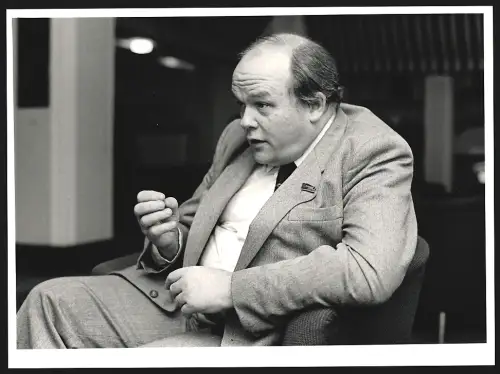 Fotografie Physiker Jewgenij Welichow beim Int. Naturwissenschaftlerkongress zur Abrüstung 1986 in Hamburg