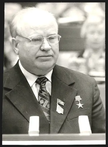 Fotografie Vorsitzender des All-Unionszentralrates der Gewerkschaften der Sowjetunion Alexei Iwanowitsch Schibajew