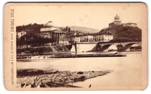 Fotografie Giacomo Brogi, Firenze, Ansicht Torino, Gran Madre di Dio e Monte dei Cappuccini