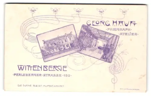 Fotografie Georg Haupt, Wittenberge, Ansicht Wittenberge, Perleberger Strasse 150, Innen- und Aussenansicht des Ateliers