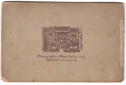 Fotografie Atelier Lilly, Breslau, Freiburgerstr. 42, Ansicht des Ateliers mit Garten