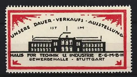 Reklamemarke Stuttgart, Dauer-Verkaufs-Ausstellung im Haus für Technik und Industrie