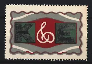 Reklamemarke K & E, J. C. König & Ebhardt, Firmenemblen