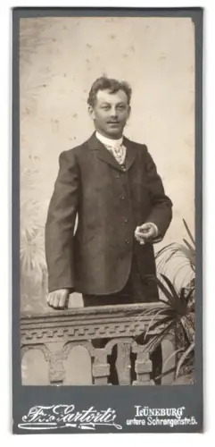 Fotografie Fr. Sartori, Lüneburg, untere Schrangerstrasse 5, Porträt eines eleganten Herrn