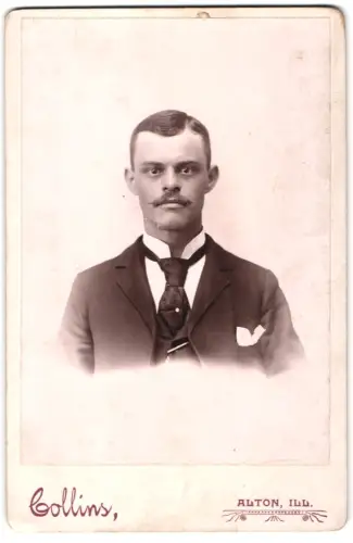 Fotografie Collins, Alton /IL, Karl Mozer mit 25 Jahren