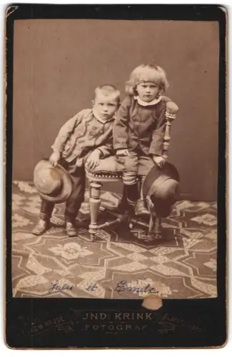 Fotografie Ind. Krink, Deutschbrod, Jules und Emile als Kinder