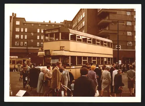 Fotografie Ansicht Berlin, BVG Betriebshof Charlottenburg Königin-Elisabeth-Strasse, Bus Büssing D3 Doppeldecker Omnibus
